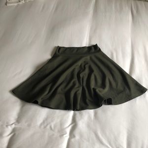 Olive green skater skirt